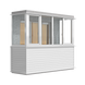 Балкон пластиковый REHAU 60, П-образный, 800*3200*800, 2 створки, стеклопакет 1-но камерный