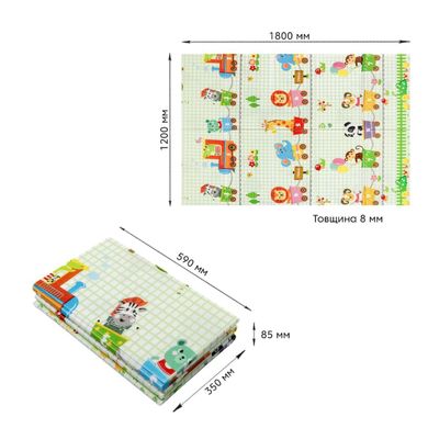 Купить Коврик детский 1,2х1,8mх8mm Паровозики-Ростомер (281) SW-00001380