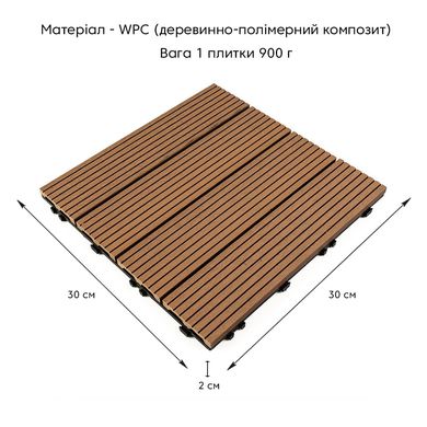 Купити Композитна плитка WPC натуральне дерево 30*30CM*2СM (D) SW-00001711