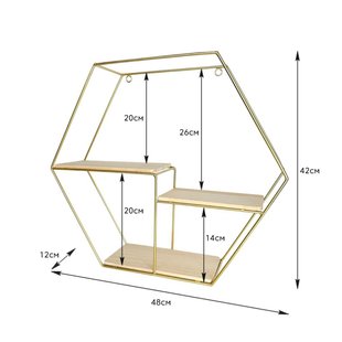 Купить Полка настенная шестиугольник XL 480*420*120мм (D) SW-00001638