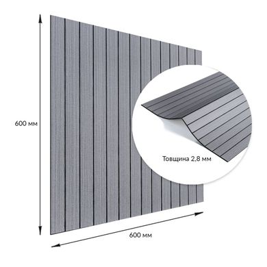 Купить Покрытие виниловое самоклеющееся 3D рейки тик седой 600*600*2,8мм (D) SW-00002206