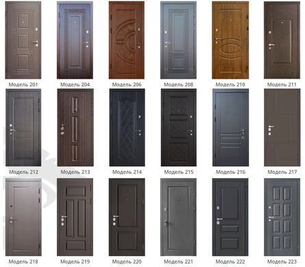 Купити Двері вхідні Булат Стандарт серія 200 (17 моделей, 79 кольорів)