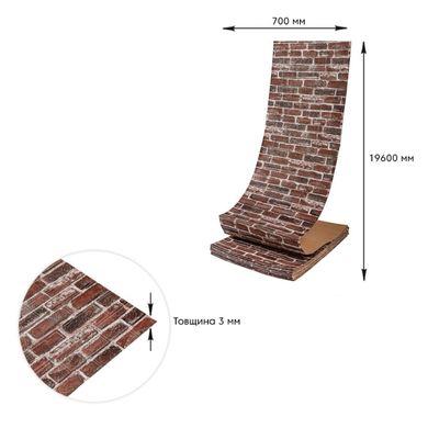 Купити Самоклеюча 3D панель під червону катеринославську цеглу 19600x700x3мм SW-00001333