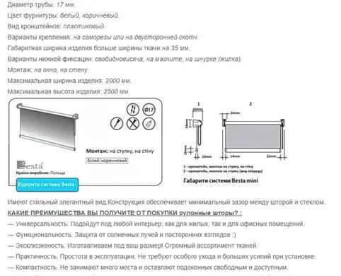 Купить Рулонные шторы, ткань Лён 875
Рулонные шторы, ткань Лён 875, ширина 400 мм * высота до 1650 мм Льон 875 фото