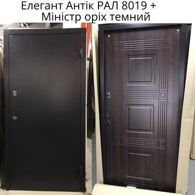 Купить Двери входные Портала Элегант Antique 7024 / Ромбус дуб шато
Двери входные Портала Элегант Antique 8018 / Министр орех темный Портала Елеган Antique Міністр  фото