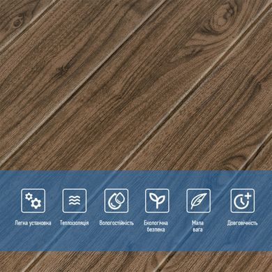 Купити Декоративна 3D панель самоклейка під темний дуб 700х700х5мм (083) SW-00000018