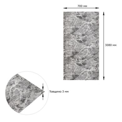 Купити Самоклеюча 3D панель під чорний мармур в рулоні 3080x700x3мм (R061-3) SW-00001395