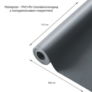 Купити Самоклеюча екошкіра у рулоні 1.37*3m*0.5mm DEEP GREY (D) SW-00001340