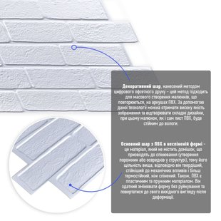 Купить Декоративная ПВХ панель белый кирпич 960х480х4мм SW-00001427