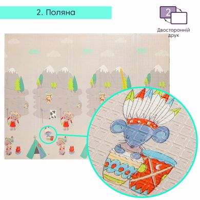 Купити Дитячий складаний розвиваючий термокилимок 150х200х1см "Поляна | Зростомір" (278) SW-00000848