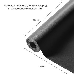 Купити Самоклеюча екошкіра у рулоні 1.37*3m*0.5mm BLACK (D) SW-00001413