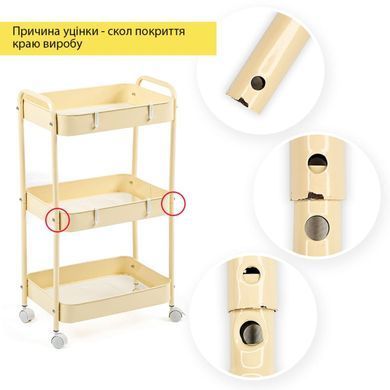 Купить Этажерка мобильная трехъярусная универсальная из металла кремовая 45*30*78см SW-00002113
Этажерка мобильная трехъярусная универсальная из металла кремовая 45*30*78см SW-00002113 SW-00002113 фото