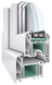 Окно пластиковое EKIPAZH Ultra 70, 2100х1400, 1/3 створка, стеклопакет 2-х камерный 2100*1400.1 ств.EKIPAZH Ultra 70.СПД фото 2