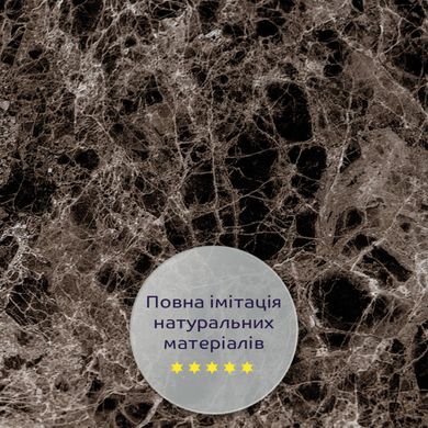 Купити Декоративна ПВХ плита сірий темно-сірий мармур 1,22х2,44мх3мм SW-00001407