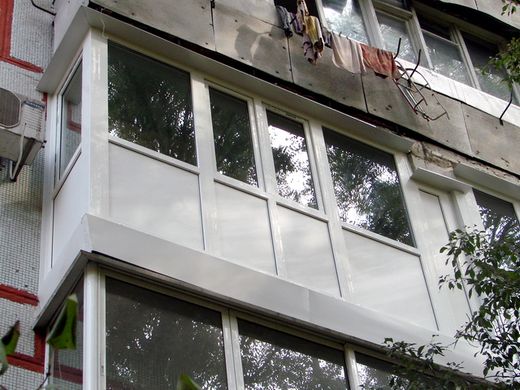 Купить Балкон пластиковый французский WDS, 3000х2500