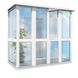 Балкон пластиковый французский WDS 5s, 2 створки, стеклопакет 1-но камерный