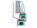 Окно пластиковое WDS 76AD, 800х1400, створка, стеклопакет 2-х камерный 800*1400.1 ств.WDS 76AD.СПД фото 2
